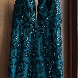 Emerald Green Sequin Dress